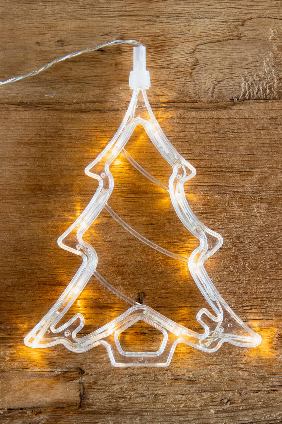 Fensterbild Weihnachtsbaum mit 10 LED