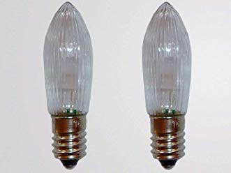 LED-Topkerze geriffelt E10 8-34V 0,1-0,2W Hellum 913231 3er Pack