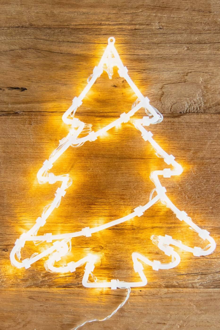LED Fenster-Silhouette Weihnachtsbaum
