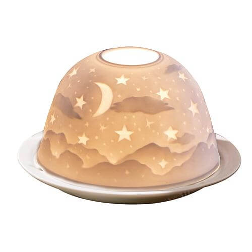 Porzellan-Windlicht Dome-Light Sternenhimmel